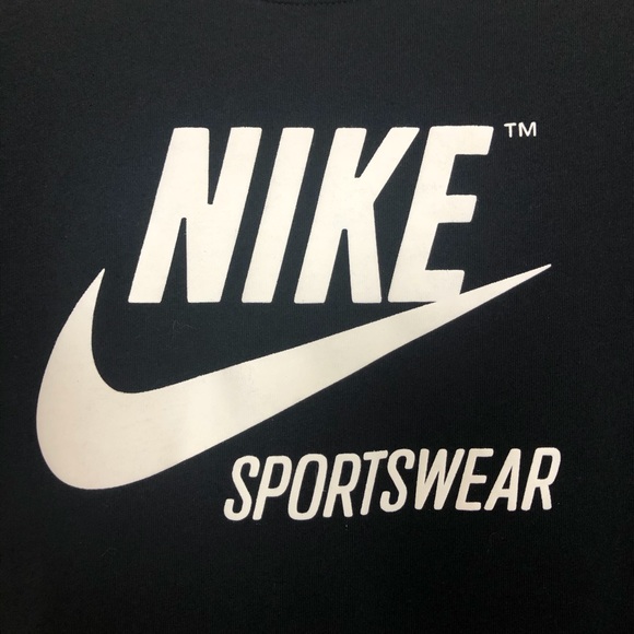 Nike Black & White Cropped Ringer T-Shirt, L - Picture 4 of 6